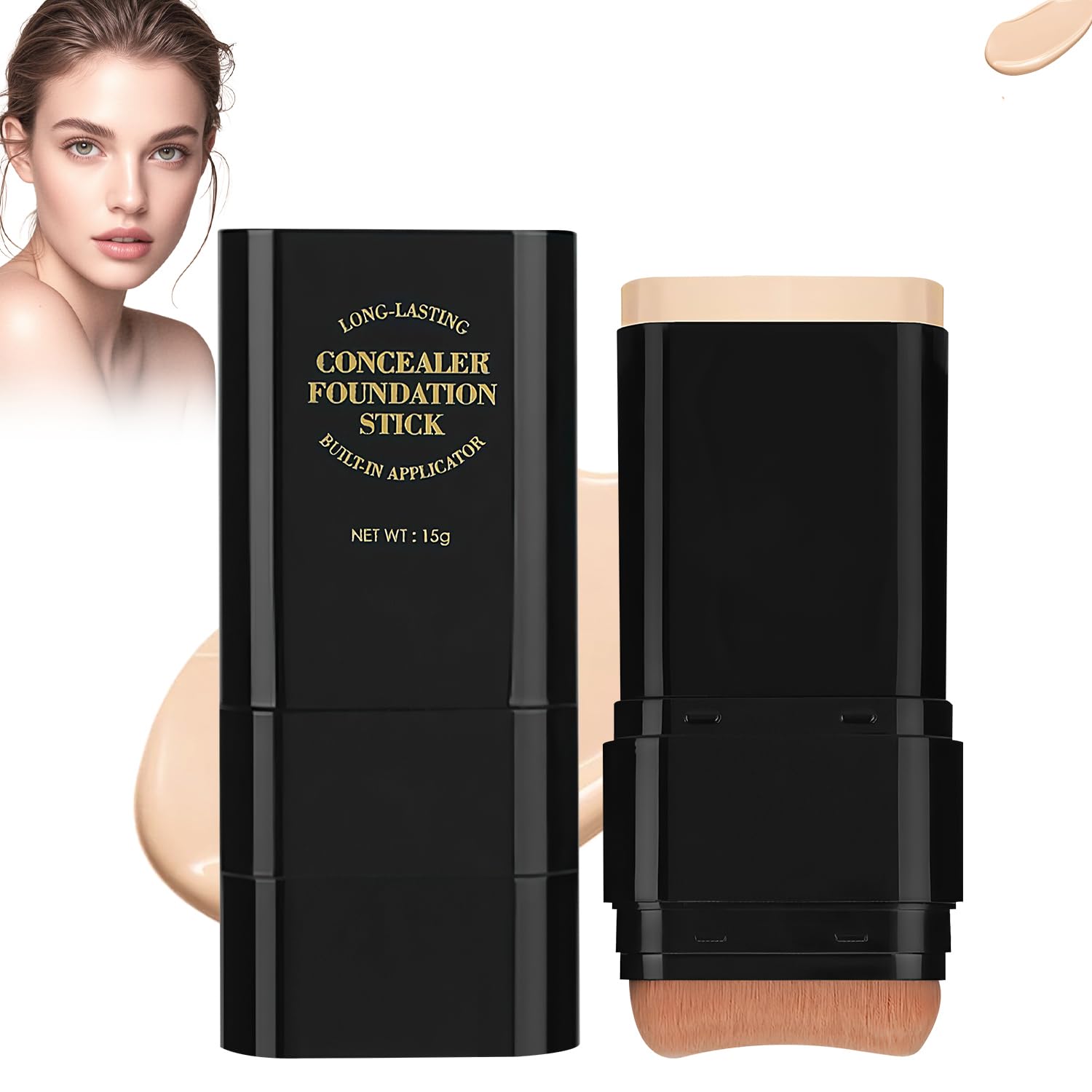 Long-Lasting Concealer Foundation Stick Full Coverage Foundation Stick Contouring foundation Cover Blemishes for All Skin Types IVORY