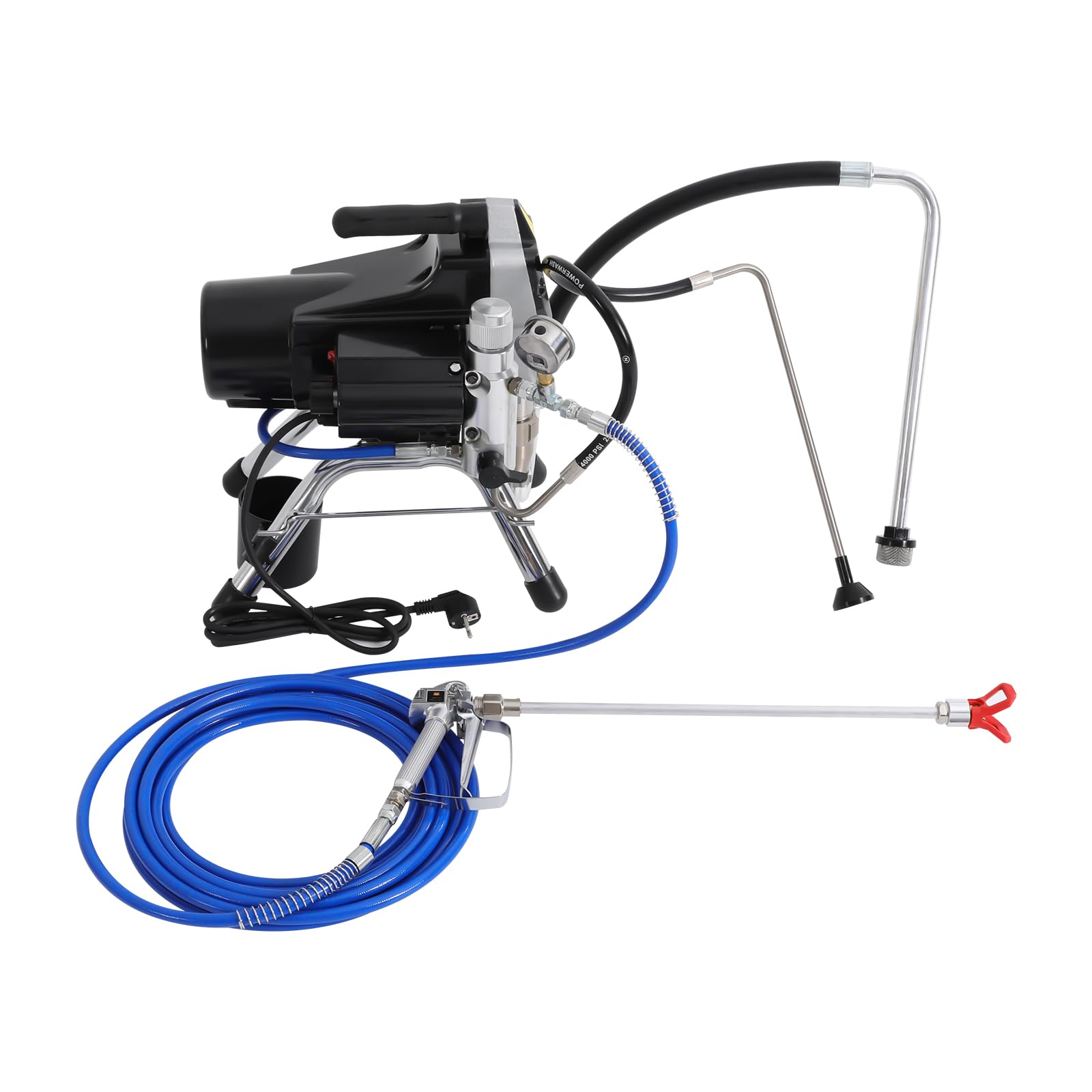 Pistolet pulvérisateur de peinture 1800 W Airless avec tube haute pression et pistolet pulvérisateur, 3300 psi pour murs, maisons, ateliers