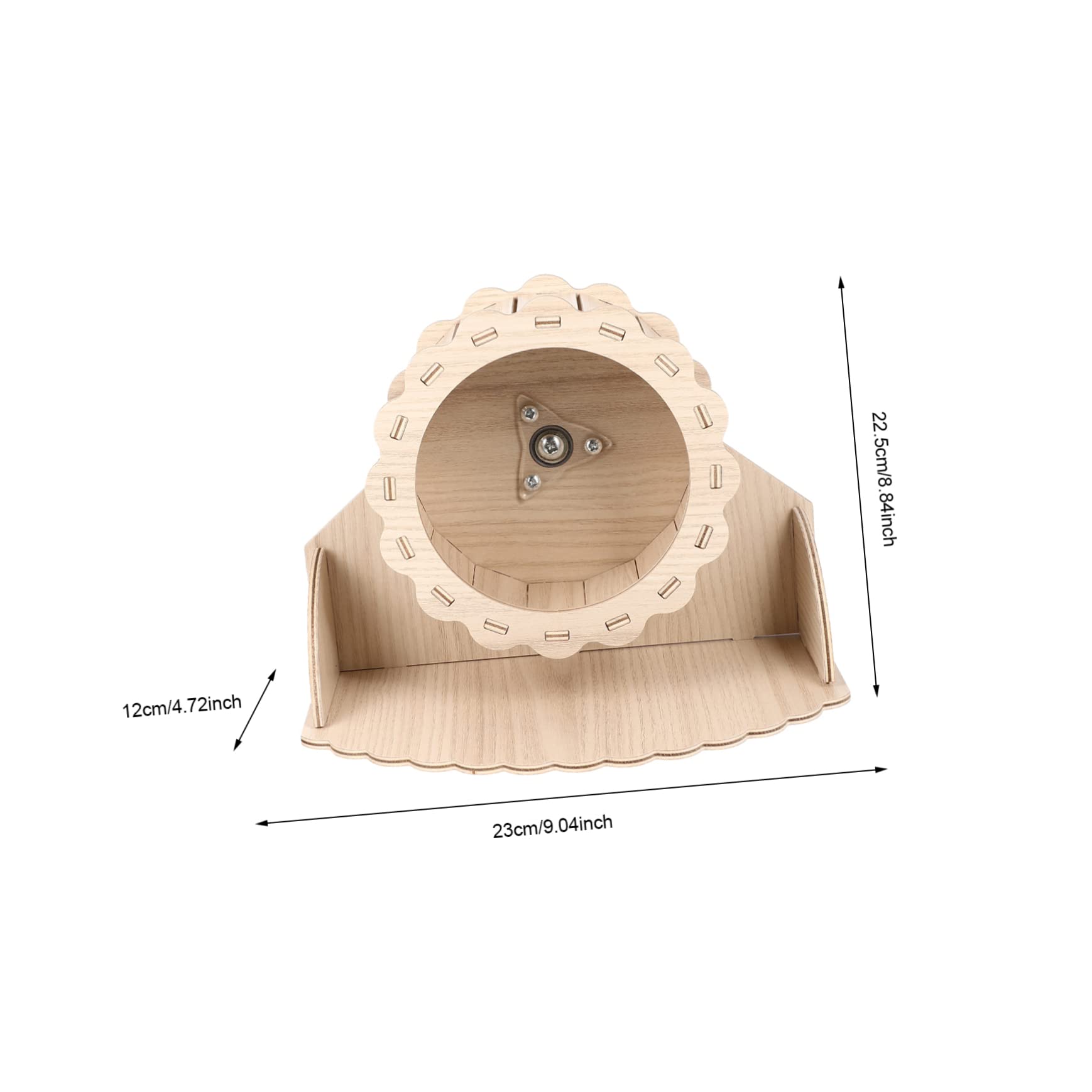 Totority Exercise Wheel for Hamsters Wooden Toy Quiet Running Wheel Enhance Pet Activity Ideal for Small Animals