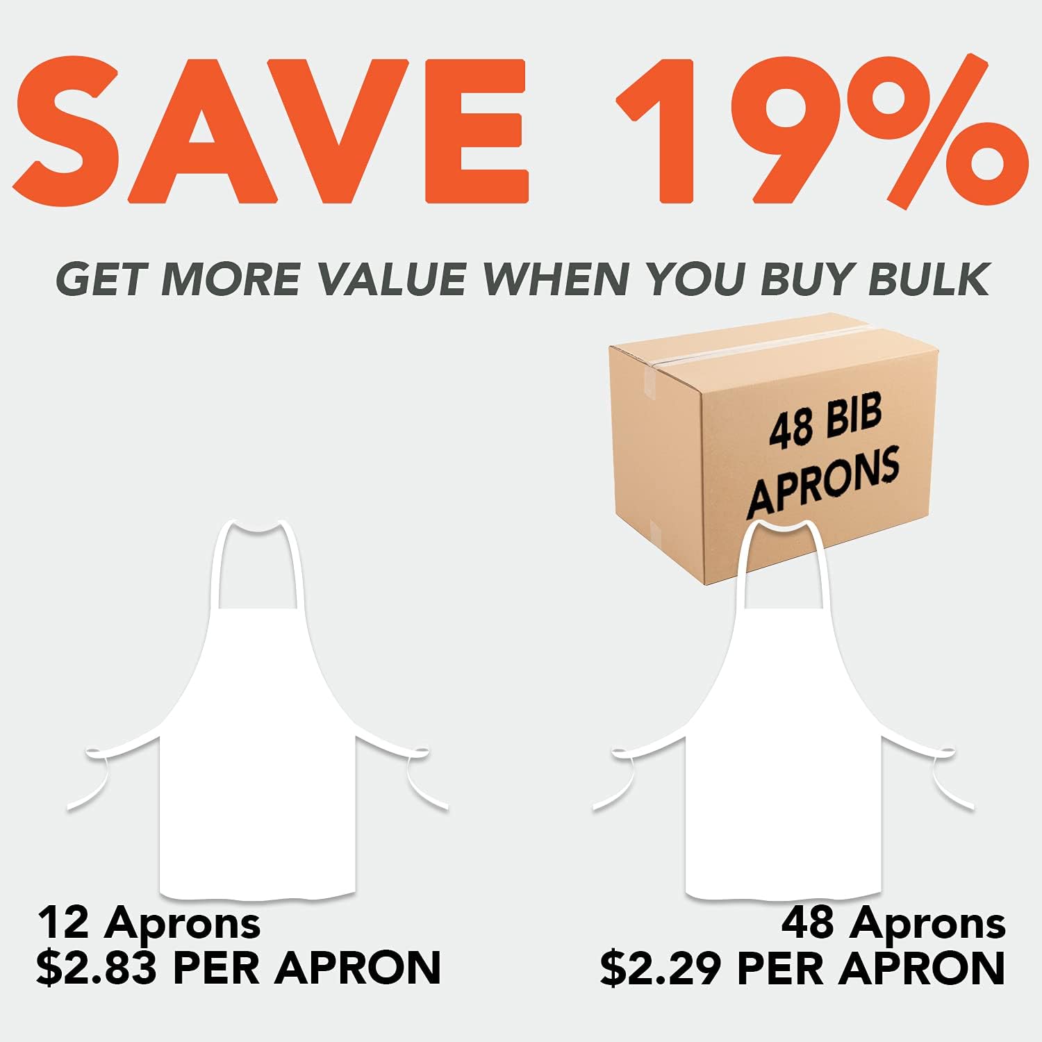 Arkwright Bib Aprons Bulk Pack - Long, Oversized Professional Restaurant Quality, Unisex Kitchen Work Apron for Chefs