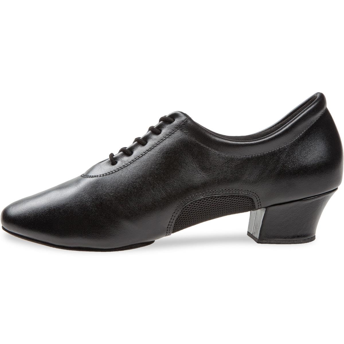 Diamant Herren Latein Tanzschuhe 163-224-592 - Leder/Mesh schwarz - 4 cm Cuban Absatz - Geteilte Rauledersohle - Made in Germany