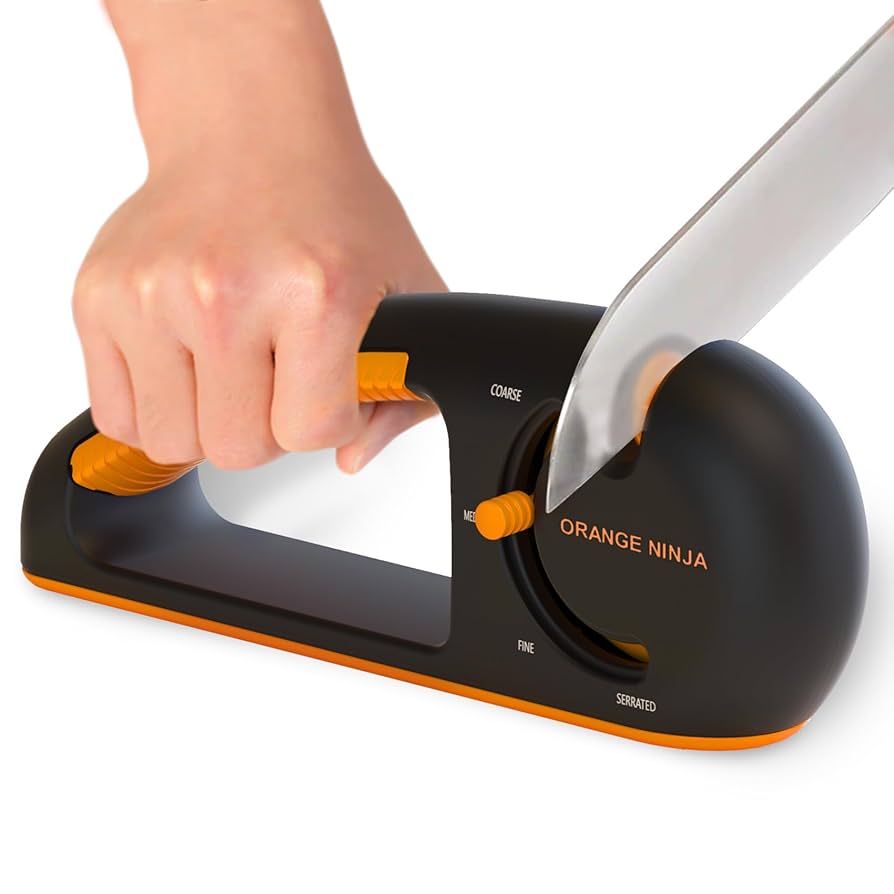 SHARP - kou  Amazon.com: Orange Ninja 4-Stage Knife Sharpener & Serrated