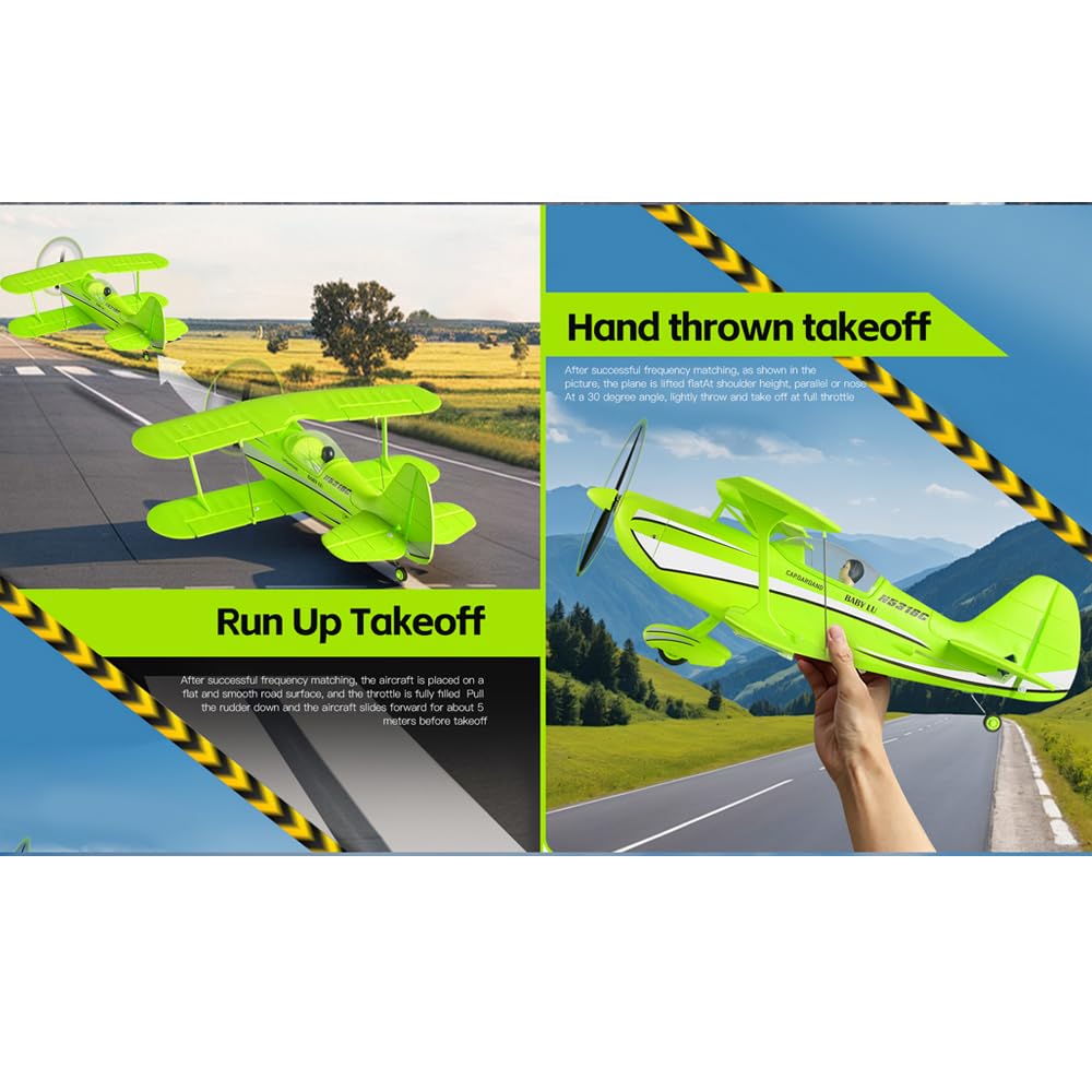RC-Flugzeug A310 Doppeldecker Ferngesteuertes Flugzeug für Erwachsene Anfänger 3D/6G Brushless 2,4G Starrflügel-Fernsteuerungsflugzeug mit 2 Batterien