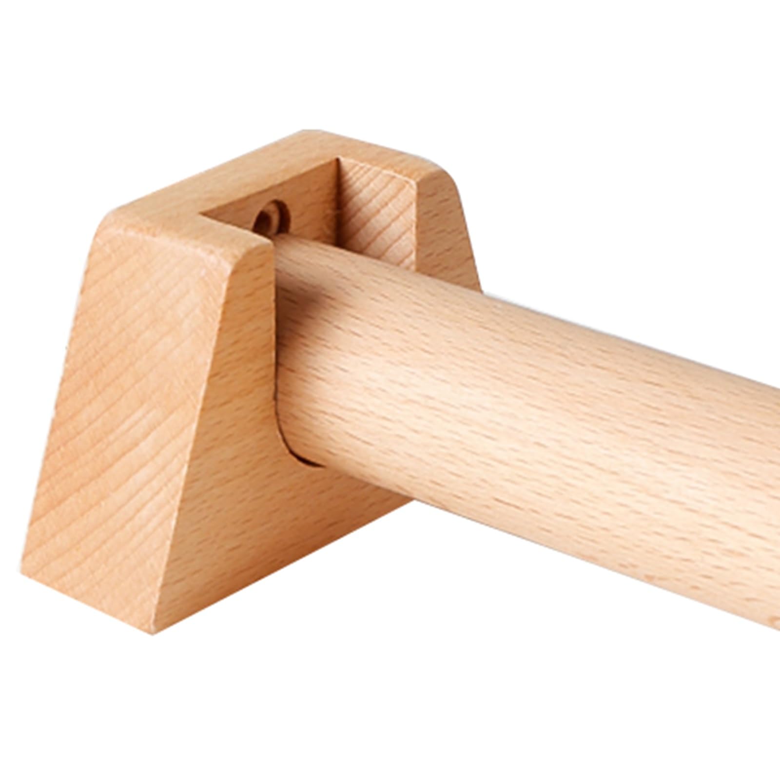 GLDYTVF Solid Wood Roman Shade Rod with Bracket 140cm Single Curtain Rod Silent Beech Wood Support Bracket Perfect for Home Decor and Window Treatment.