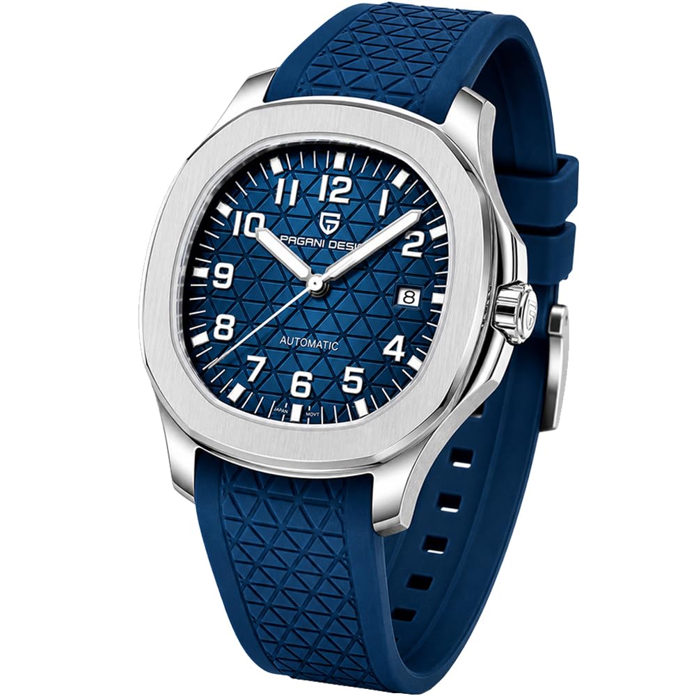 LACZ DENTON PD-YS031 Orologio Automatico da Uomo Miyota 8215 Movimento Meccanico 41mm Acciaio Inox Orologi Analogici da Polso per Uomo, Vetro Sintetico Zaffiro Quadrante, 100M Impermeabile