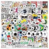 サッカーシール100個、子供青少年大人、おしゃれ落書き防水ビニールシールバッグ水瓶、ノートパソコン、ギタースケートボード、荷物、携帯電話