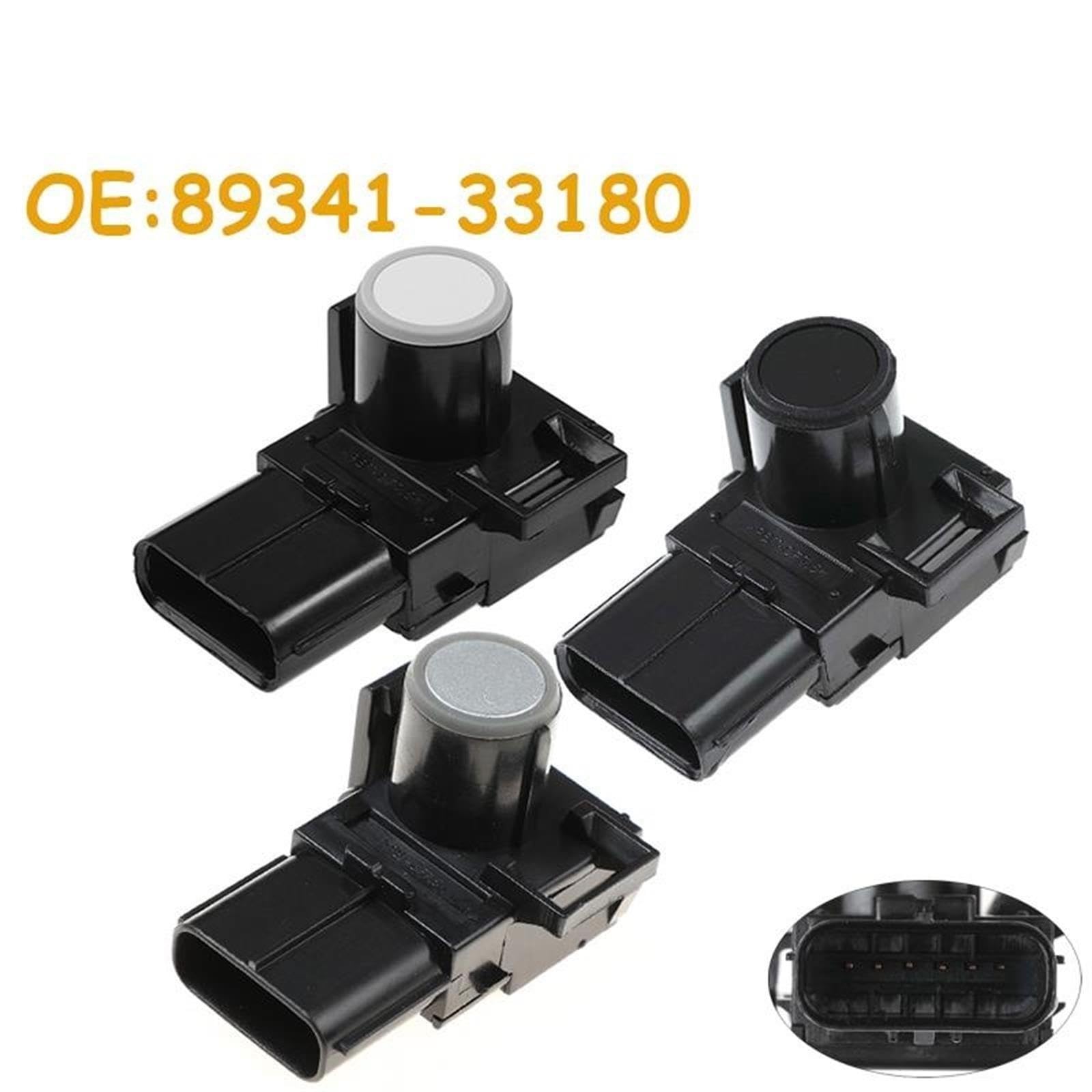 sensor de estacionamiento Sensor de asistencia estacionamiento PDC 89341-33180 para Toyota para Corolla Verso reemplazar(4pcs-Silver)