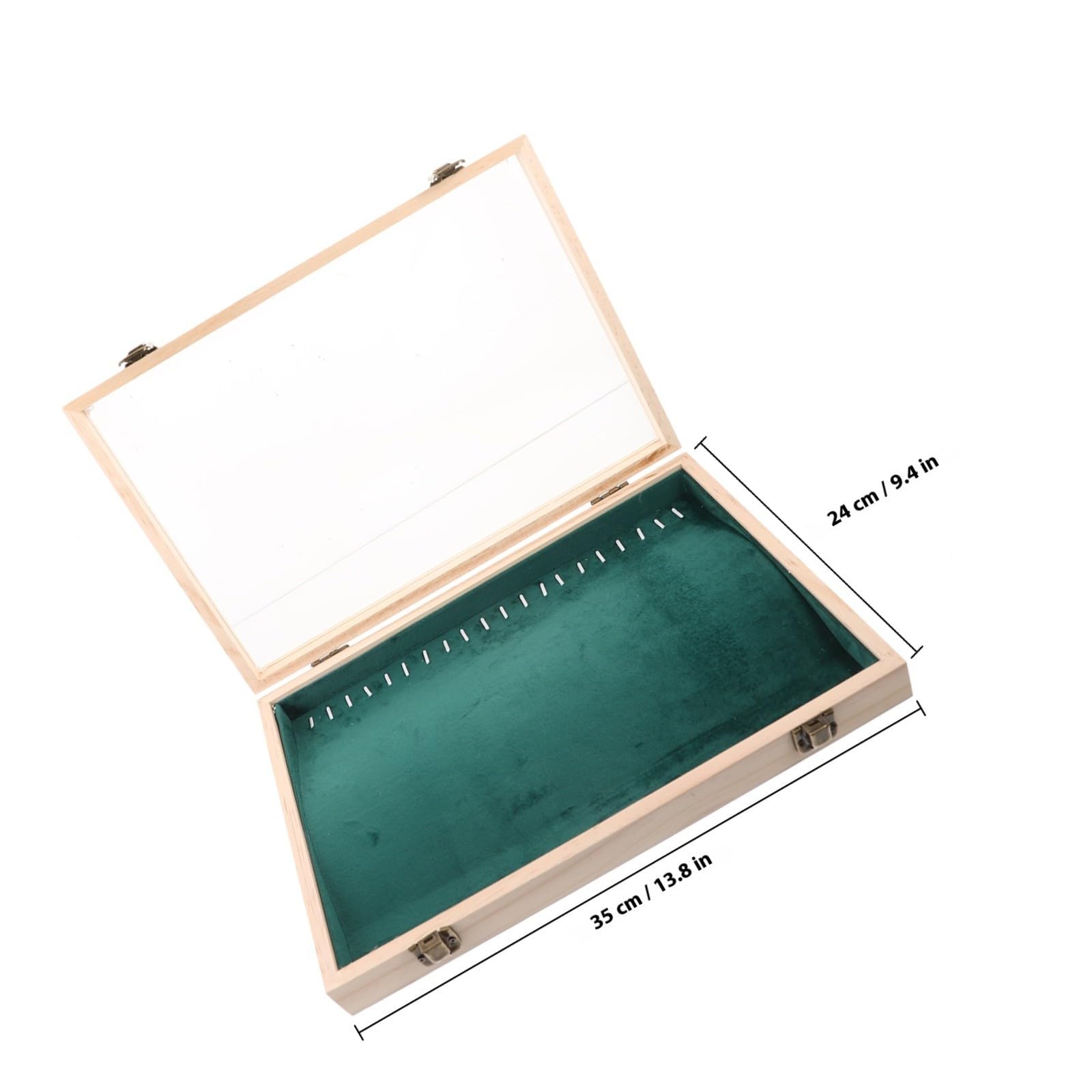 Caja Organizadora de Joyas Portátil de Madera y Tela para Anillos y Pulseras Diseño Delicado Adecuado para Viajes y Almacenamiento Seguro