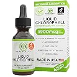 Benevolent Chlorophyll Liquid Drops – Detox & Immune Support, Internal Deodorizer & Skin Health Supplement, Non-GMO, 4 Month Supply, Natural Mint Flavor