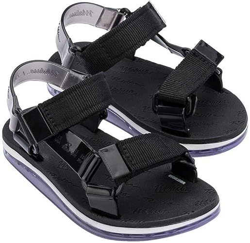 Sandália Mini Melissa Papete + Rider Infantil Cor:Preto;Tamanho do calçado:33  | Amazon.com.br