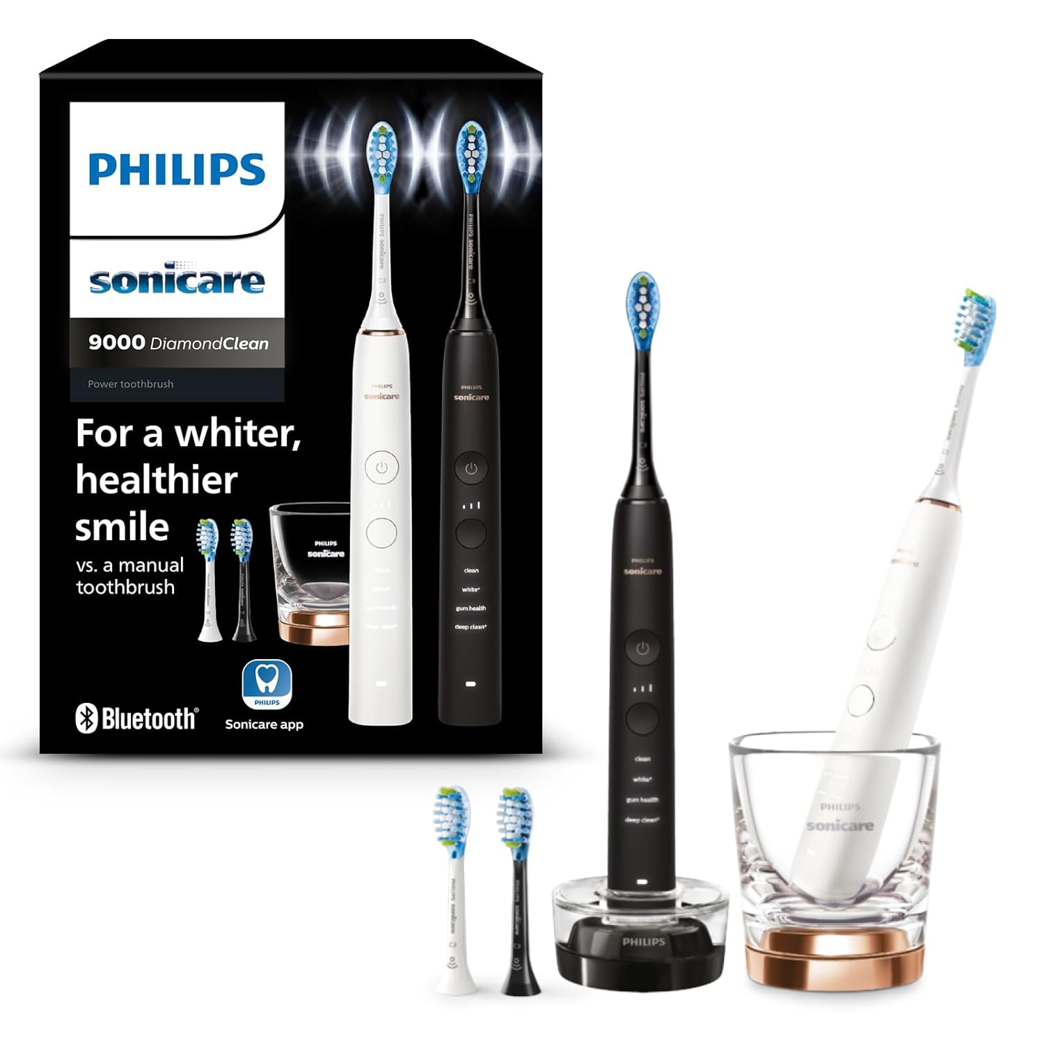 PHILIPS Sonicare DiamondClean 9000 Schwarz/Weiss Doppelset