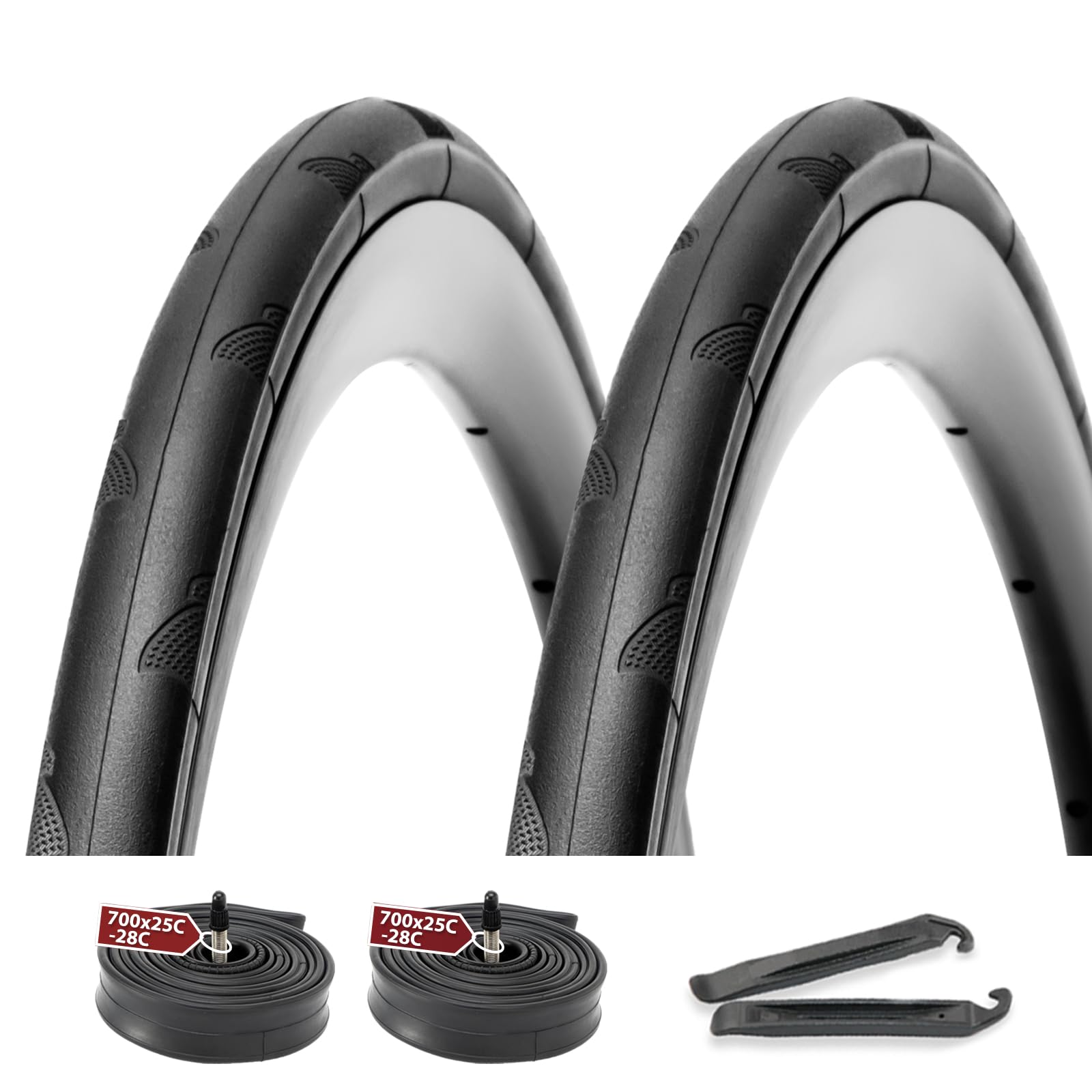 MOHEGIA Pneu de vélo de route 700C : 700 x 25C/700 x 28C pliable 60 TPI de rechange pour vélo de course de route de tourisme