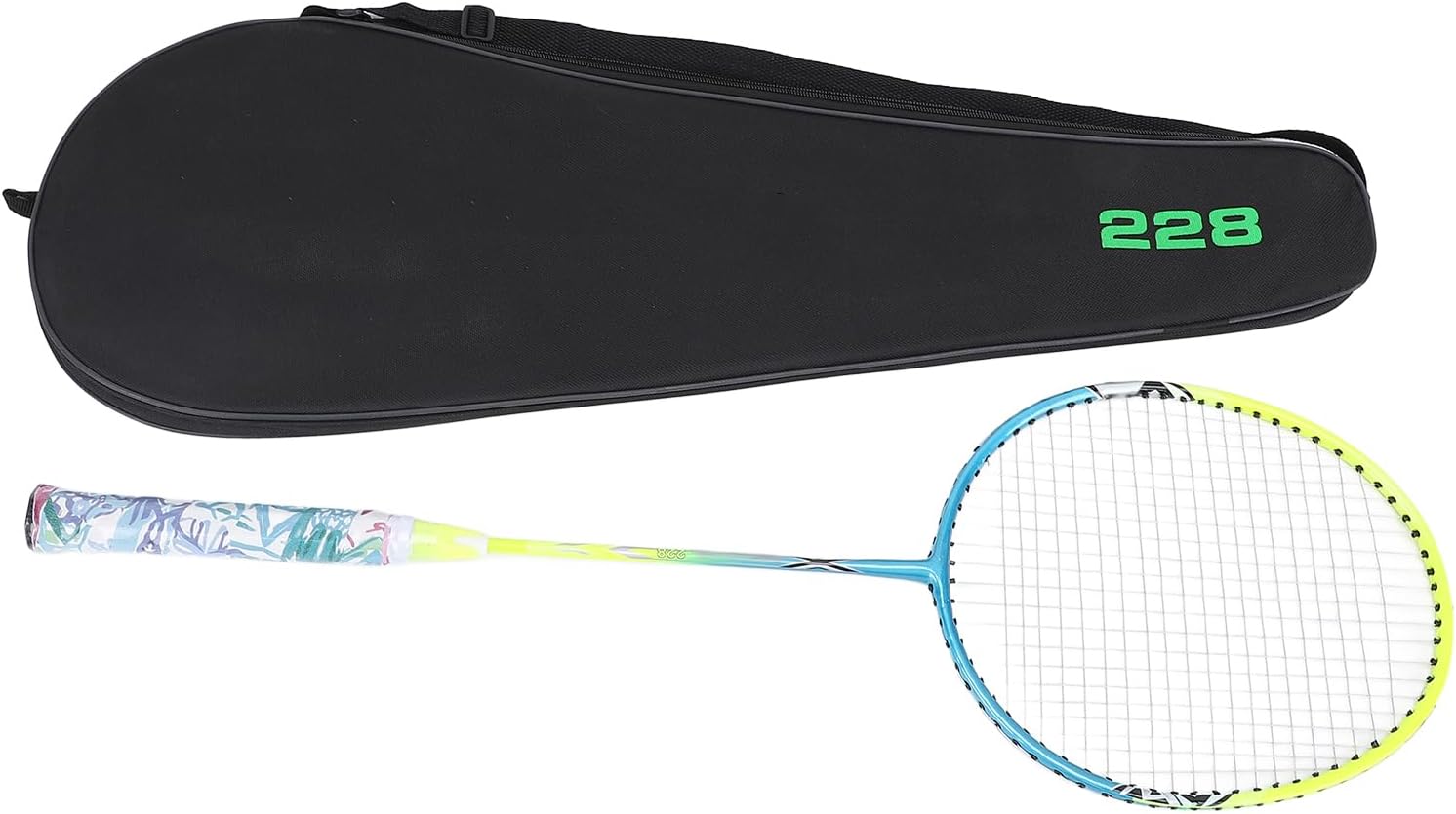 Iron Alloy Badminton Rackets Set, Lightweight Non Slip Handle Badminton for Outdoor Games, Includes 2 Racquets, 1 Carrying Bag (2