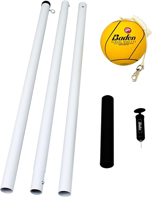Baden School Quality Tetherball Set - Soft-Touch Tetherball Ball and Rope