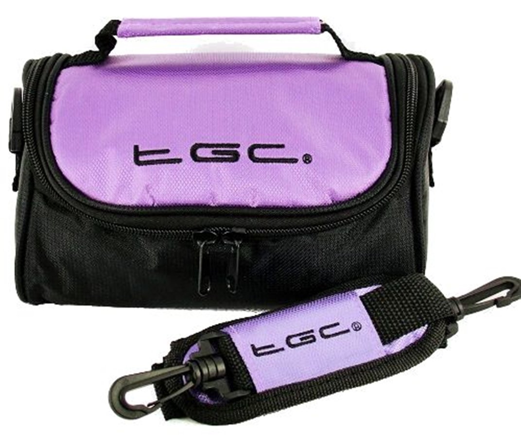 TGC ® Case Shoulder Bag for TDK Life on Record A26 Trek Bluetooth Speaker with Shoulder Strap and Carry Handle (Electric Purple & Black)