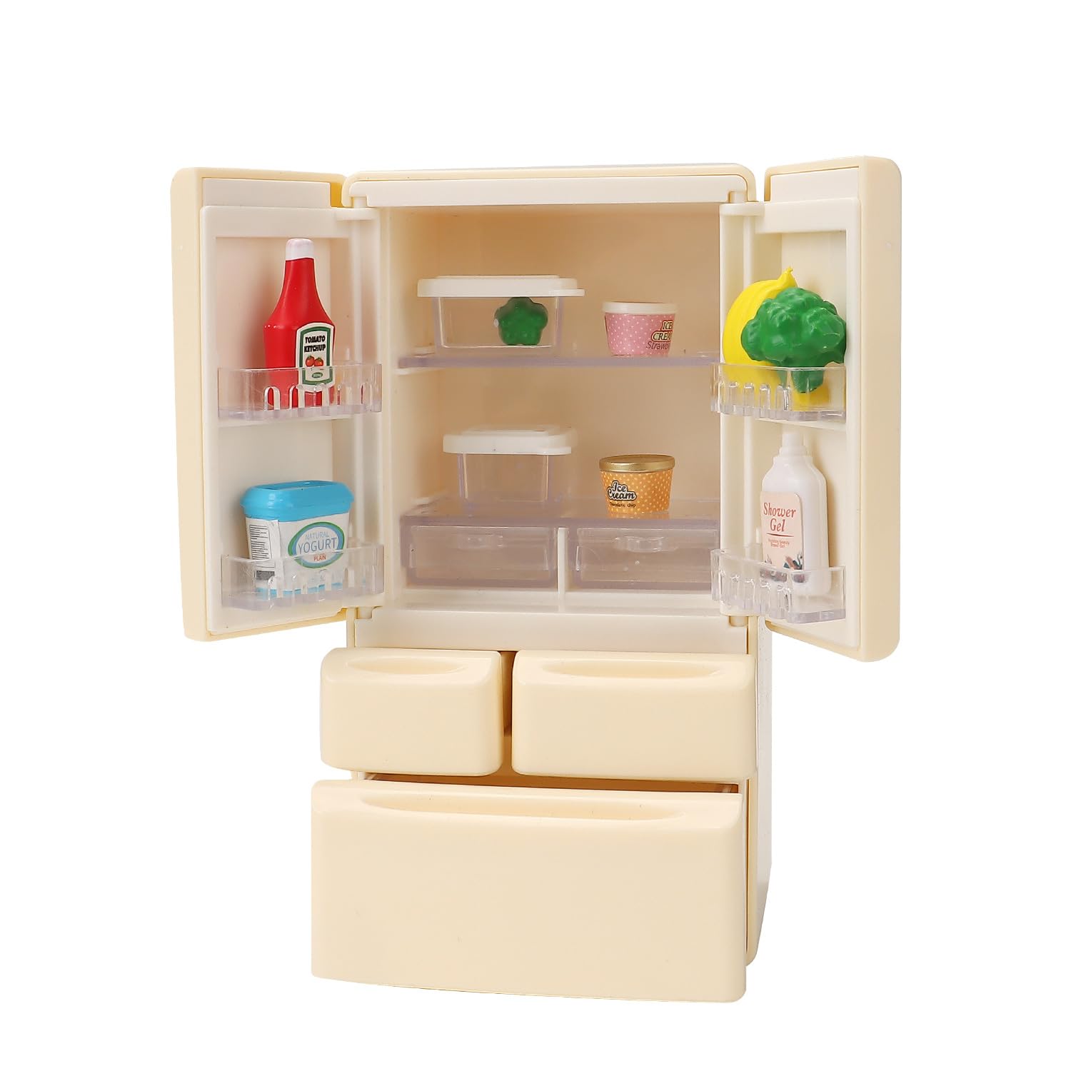 BananMelonBM Dollhouse Furniture icebox for Kids Toys Miniature Doll House Accessories Pretend Play Toys for Boys Girls & Toddlers Age 3+