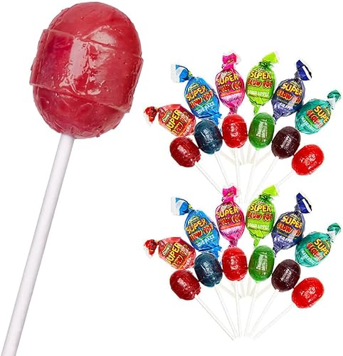 30 paletas de caramelo coloridas Super Blow Pops Sour Sucker Stick Lollypops Party