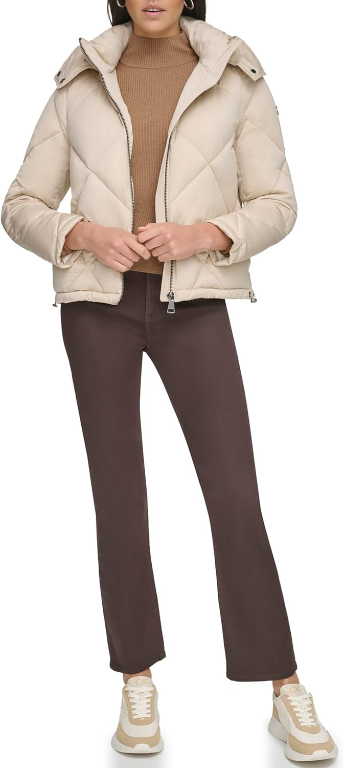 Calvin Klein Womens Quilted Puffer Jacket