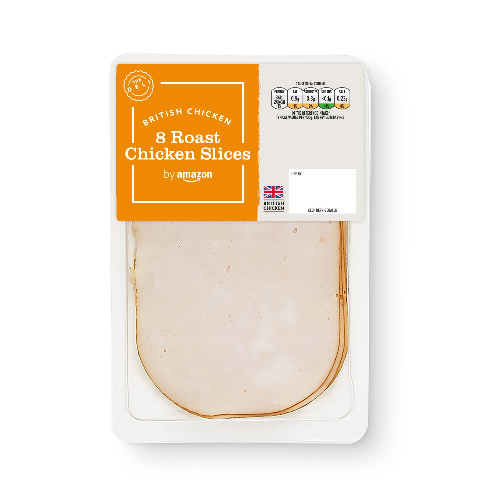 by Amazon 8 Cooked Chicken Slices, 125g