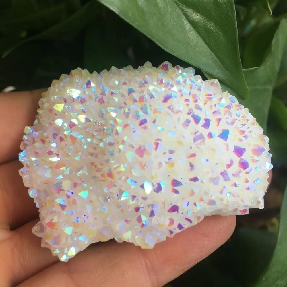 Beautiful Angel Aura Quartz Crystal Cluster for Christmas Decoration Gemstone Stone