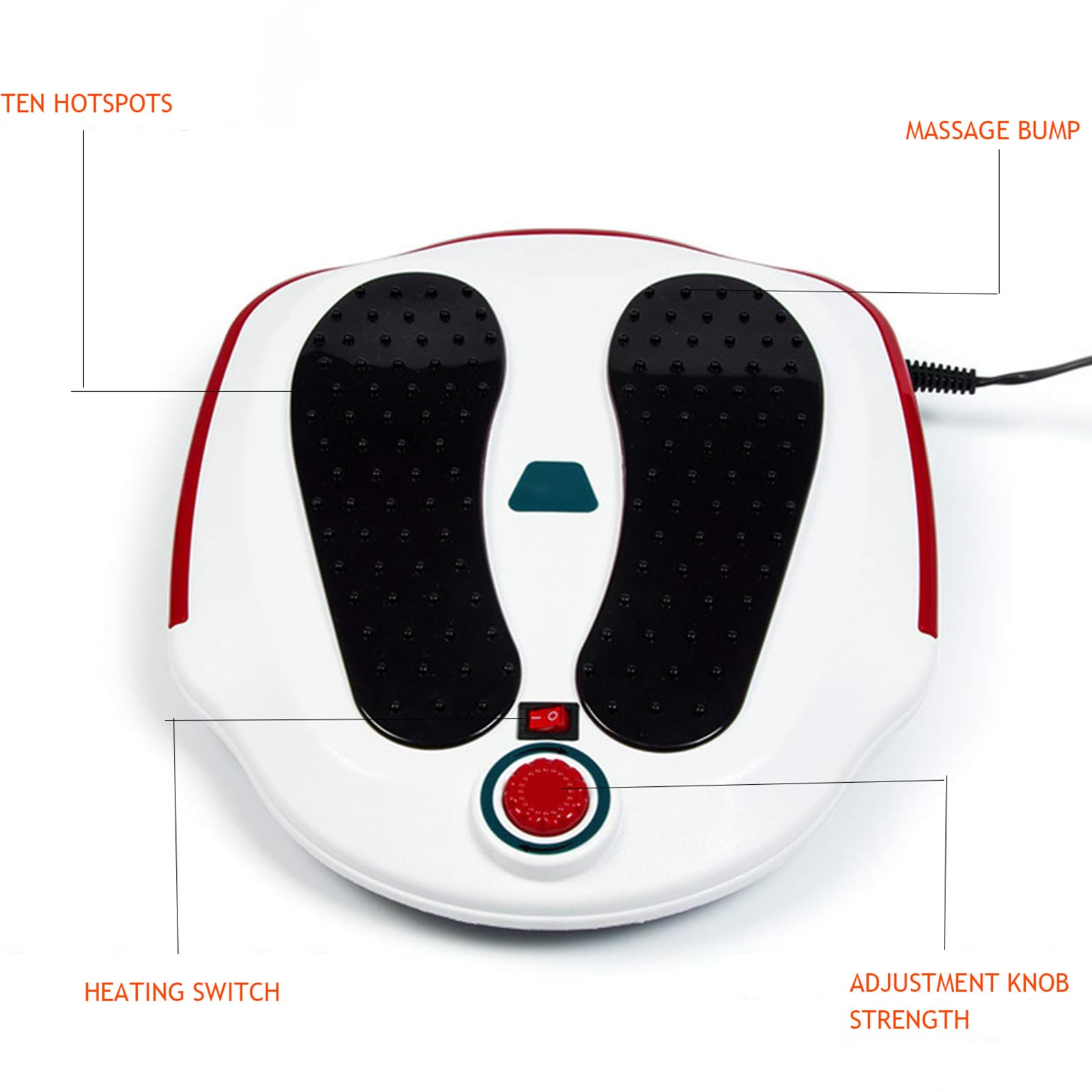 Appareil de massage électronique Shiatsu pour les pieds - Soulage la douleur, détend les muscles, améliore la circulation sanguine - Appareil pour soulager la douleur