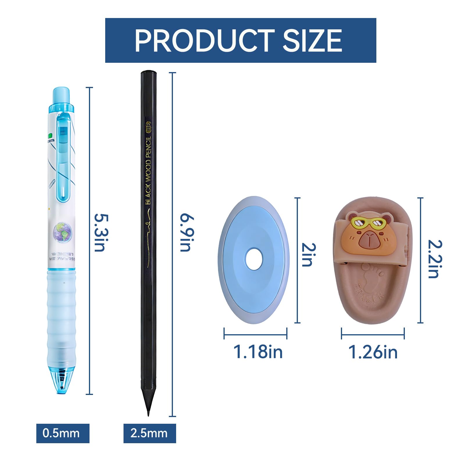 36Pcs Erasable Gel Pens Set 14 Pens with 12 Erasable Gel cute Pens and 2 Pencils 20 Refills — view 2