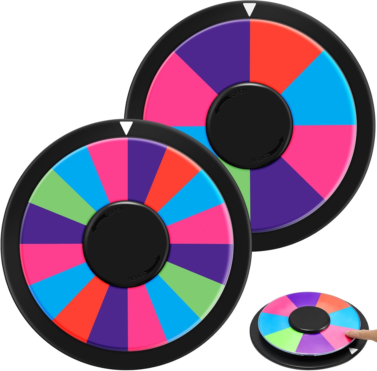 Jenaai 2 Pcs Prize Wheel 9.8 Inch Table Spinning Wheel