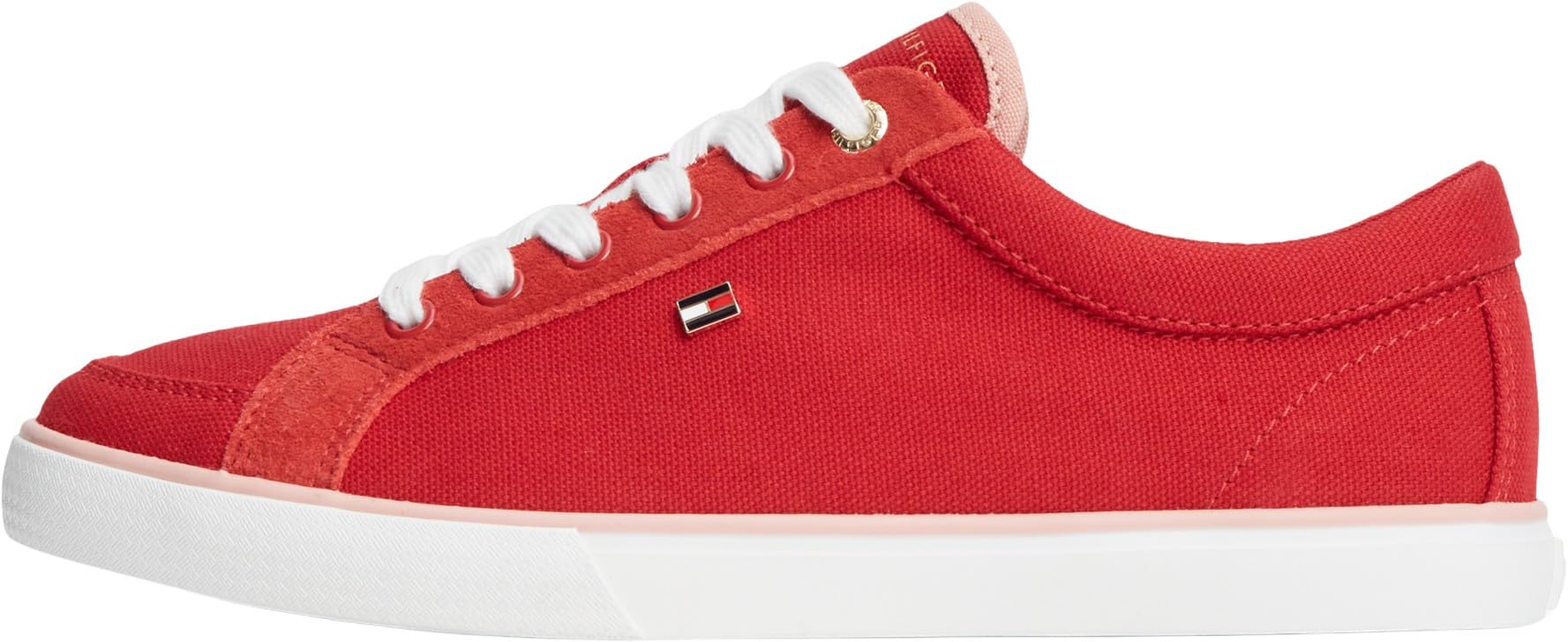 Tommy Hilfiger Women Th Low Vulc FW0FW09390 Low Top, RED, 6.5