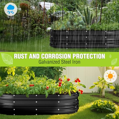 Image of WORKPRO 2PK 4x2x1ft Outdoor Galvanized Raised Garden Bed Kit