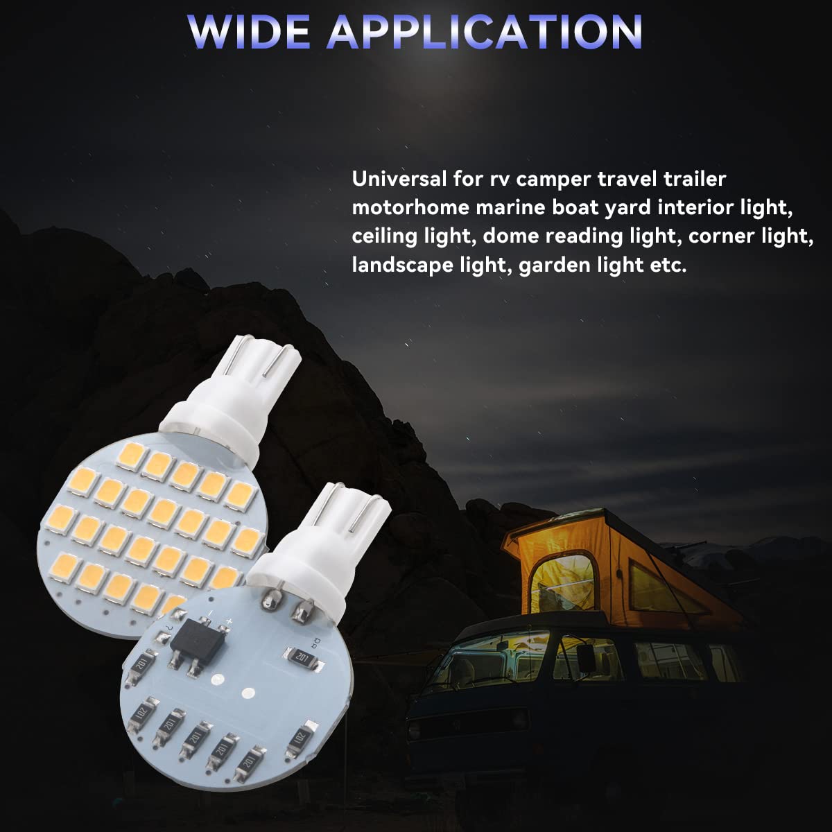 Shoe Expander Qoope 921/912 LED Bulbs - 12V Warm White RV Interior ...