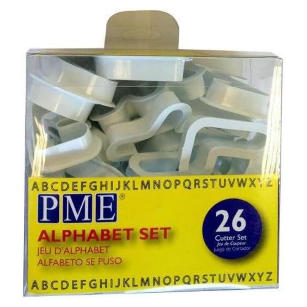 PME Alphabet Cutters, for Sugarcraft and Cake Decorating, Set of 26