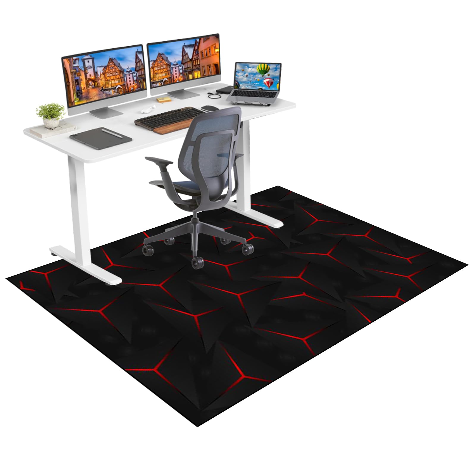 Office Chair Mats for Carpet Floor Gaming Desk Chair Mat for Rolling Chair Carpet Protector Chair Mat Hard Floor Protector Mat for Office Chair Large Computer Floor Mat for Gaming Chair 70 x 100 cm