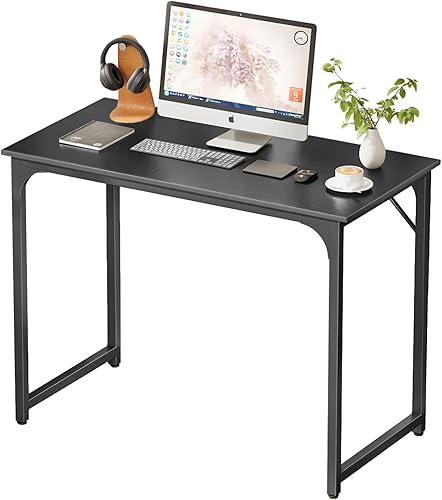 Miniatura 8 de Dopinmin Escritorio para computadora de 47 pulgadas, mesa de estudio simple, escritorio de oficina industrial, mesa resistente para computadora