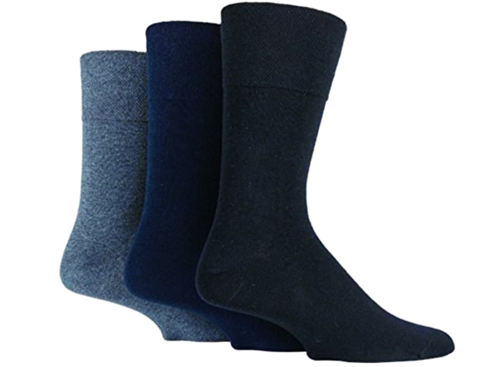 Hduk Mens Socks Men's Assorted Darks 3X Pairs Gentle Grip Diabetic Socks With Honeycomb Top And Hand Linked Toe Seams/Uk 6-11 Eur 39-45 (Assorted Darks)