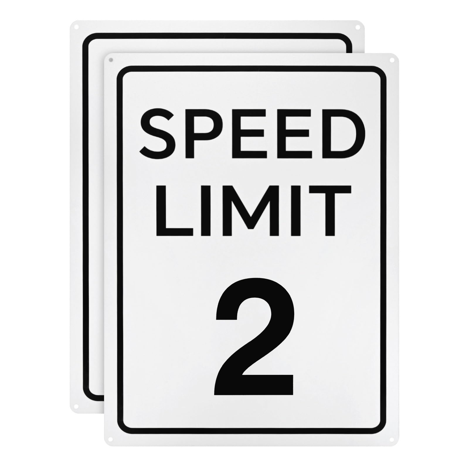 M METERXITY 2-Pack Speed Limit 2 MPH Sign