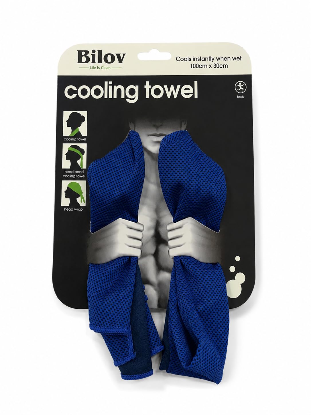 Cooling Towel for Sports & Gym (Blue, 100 x 30 cm) – Instant Cooling Microfiber Towel for Workout, Running, Yoga & Travel-image-25