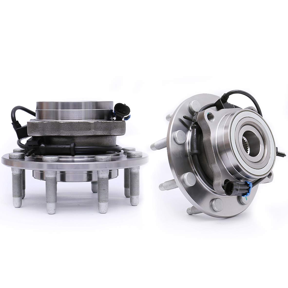 FKG 515058 (4WD Models ONLY) Front Wheel Bearing Hub Assembly for 1999-2006 Chevy Silverado Avalanche Suburban GMC Sierra Yukon 1500HD 2500 2500HD, 2003-2007 Hummer H2, 8 Lugs W/ABS, set of 2