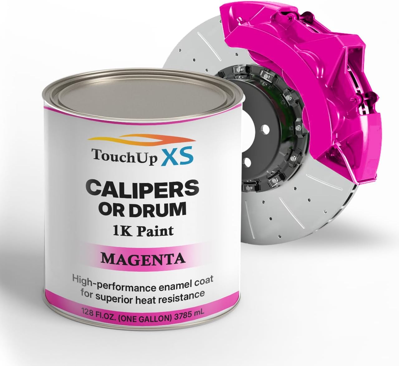 TouchupXS-High Temp Brake Calipers/Drums Enamel Coat 1K Magenta-Gallon
