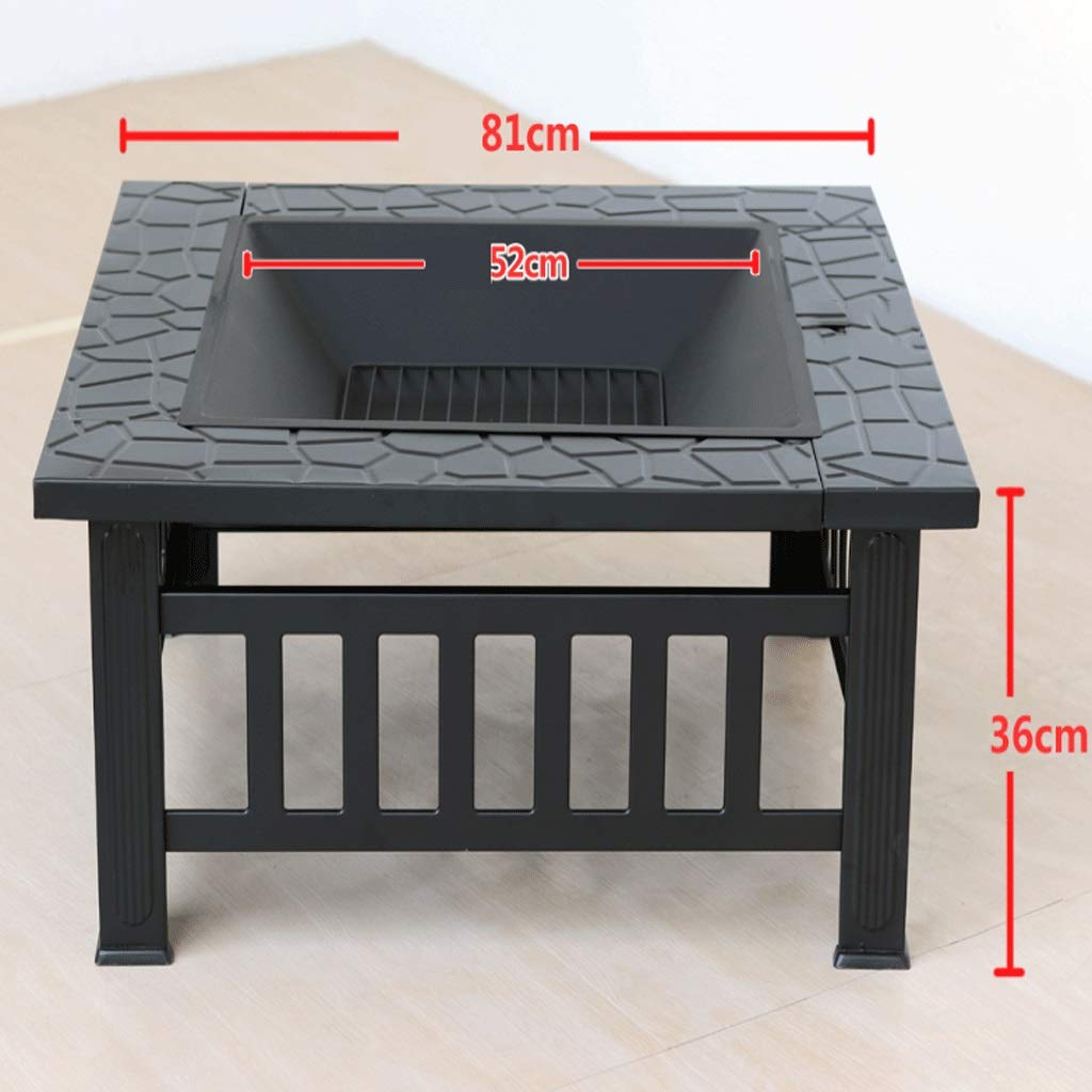 Ogród palenisko 81 cm palenisko na zewnątrz duża stalowa dekoracja wypalana drewnem ogniska miska grill palenisko na podwórko ogród kemping ognisko patio miska ogniska do grilla (kolor: B)