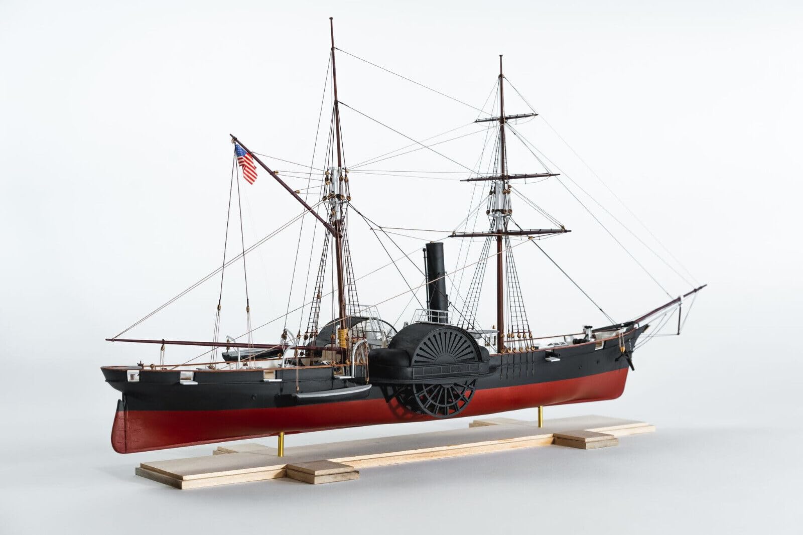 Model Expo Model Shipways MS2270 - USCG HARRIET LANE Steam Paddle Cutter & Gunboat 1857 - Escala 1:96 - Kit de montaje en madera y metal para montar