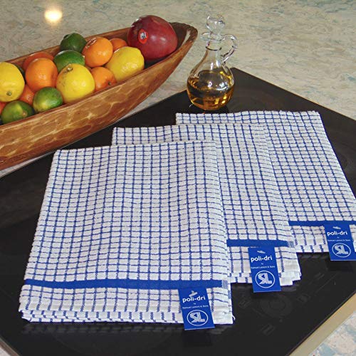 poli-dri Kitchen Tea Towels by Samuel Lamont and Sons (Blue, 3 Pack) - Image 3