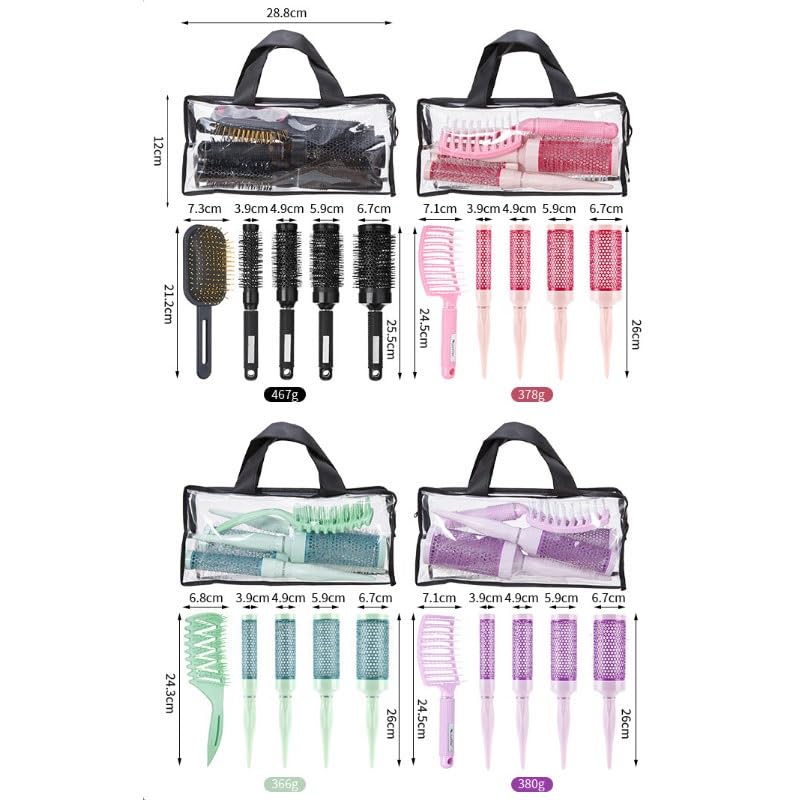Air Cushion Hair Styling Set for Creating Voluminous Smooth With Board Shaped Comb