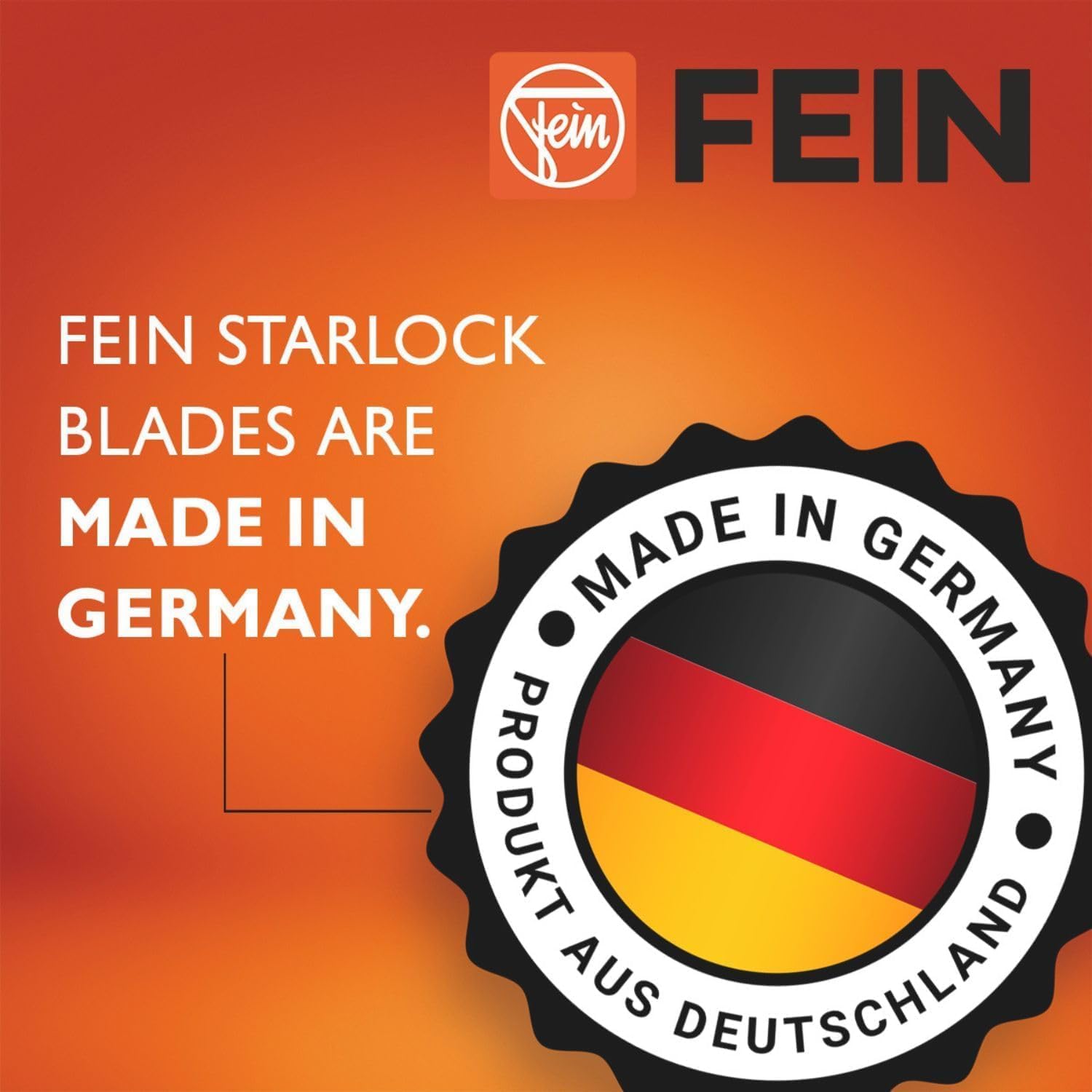 FEIN Sägeblatt E-Cut Long-Life Bi-Metall mit höhe Lebensdauer, Sägeblatt für Tiefeschnitte, Ve. 10 stk., Breite 35 mm, Länge 50 mm, Starlock Aufnahme, Titan beschichtetes Bi-Metall Sägeblatt