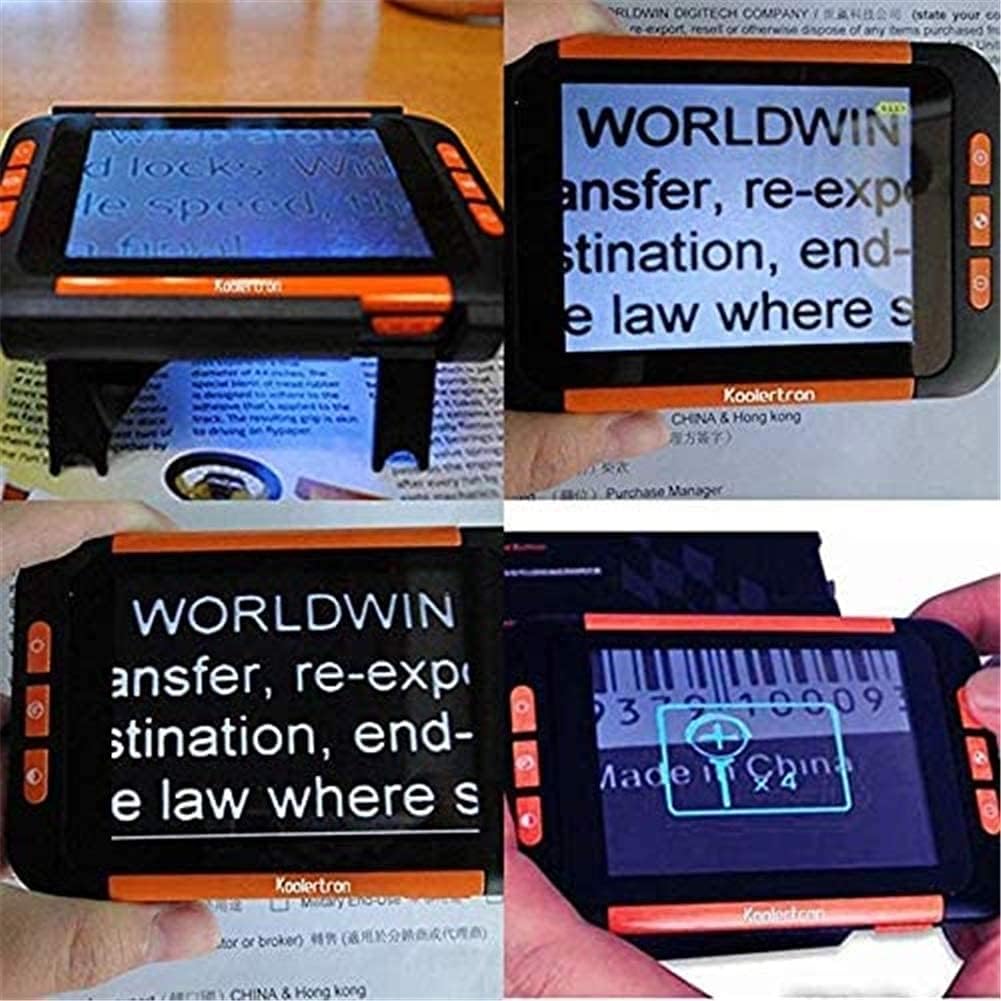 Portable Magnifying Glass for LCD Screen Color 3.5 Inch Handheld Magnifier Reading Aid for the Visually Impaired 2-32X Magnification Reading Jewelry Octopus Feet