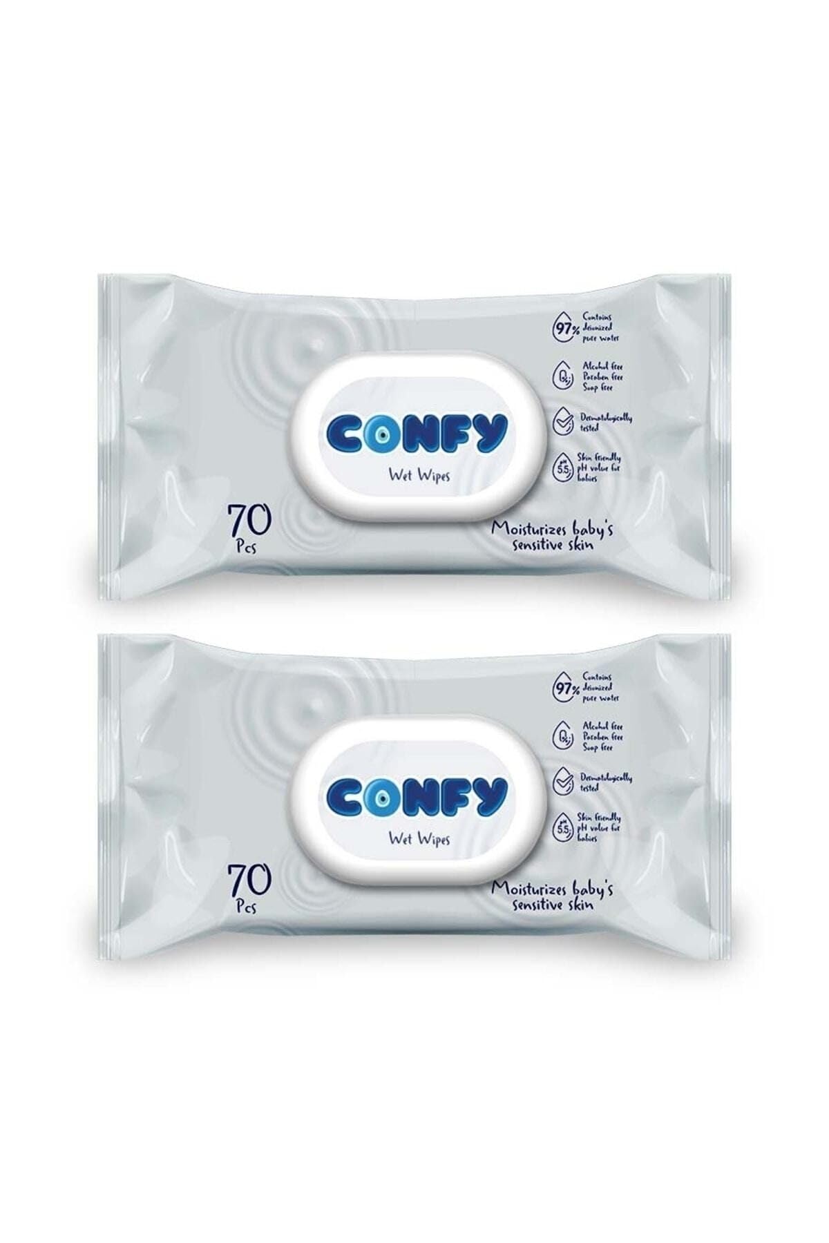 Confy Premium Sensitive Islak Mendil 70 Adet×2 Adet