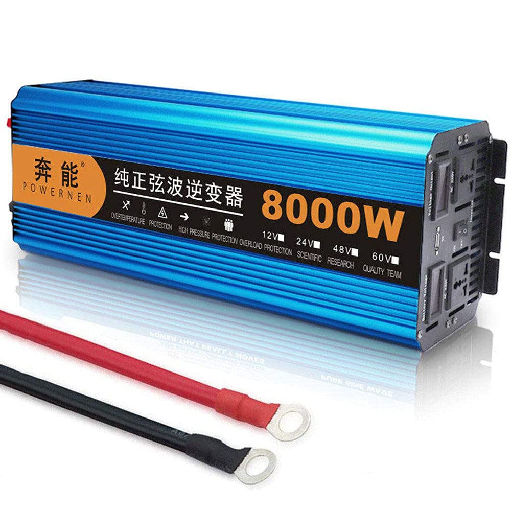 Falownik Czysta fala sinusoidalna 8000 W Przetwornica napięcia samochodowego DC 12 V do 230 V 240 V AC Przetwornica samochodowa Transformator napięcia 12 V 24 V Falownik z wyświetlaczem LCD, 12 V (2