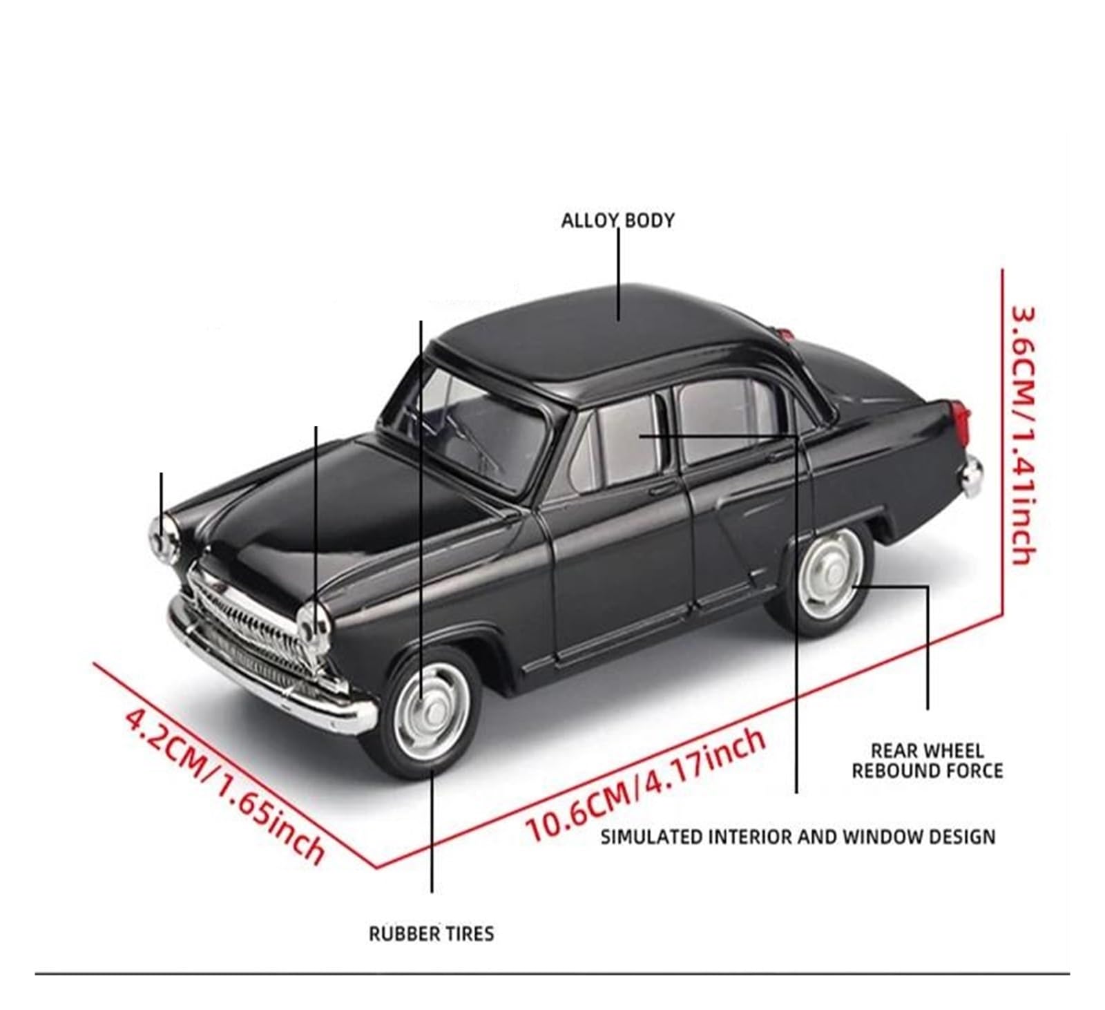 1:43 Per Volga GAZ-21 Modellini Di Auto In Metallo Pressofuso Riproduzioni Scala