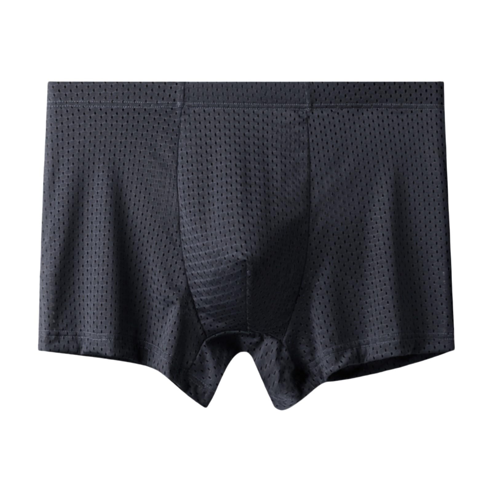 Mens Silk Boxer Briefs Mesh Elastic Waistband Underpants Plus Size Underwear Breathable Sleepwear Shorts Moisture-Wicking Sports Panties Hipster Clothing