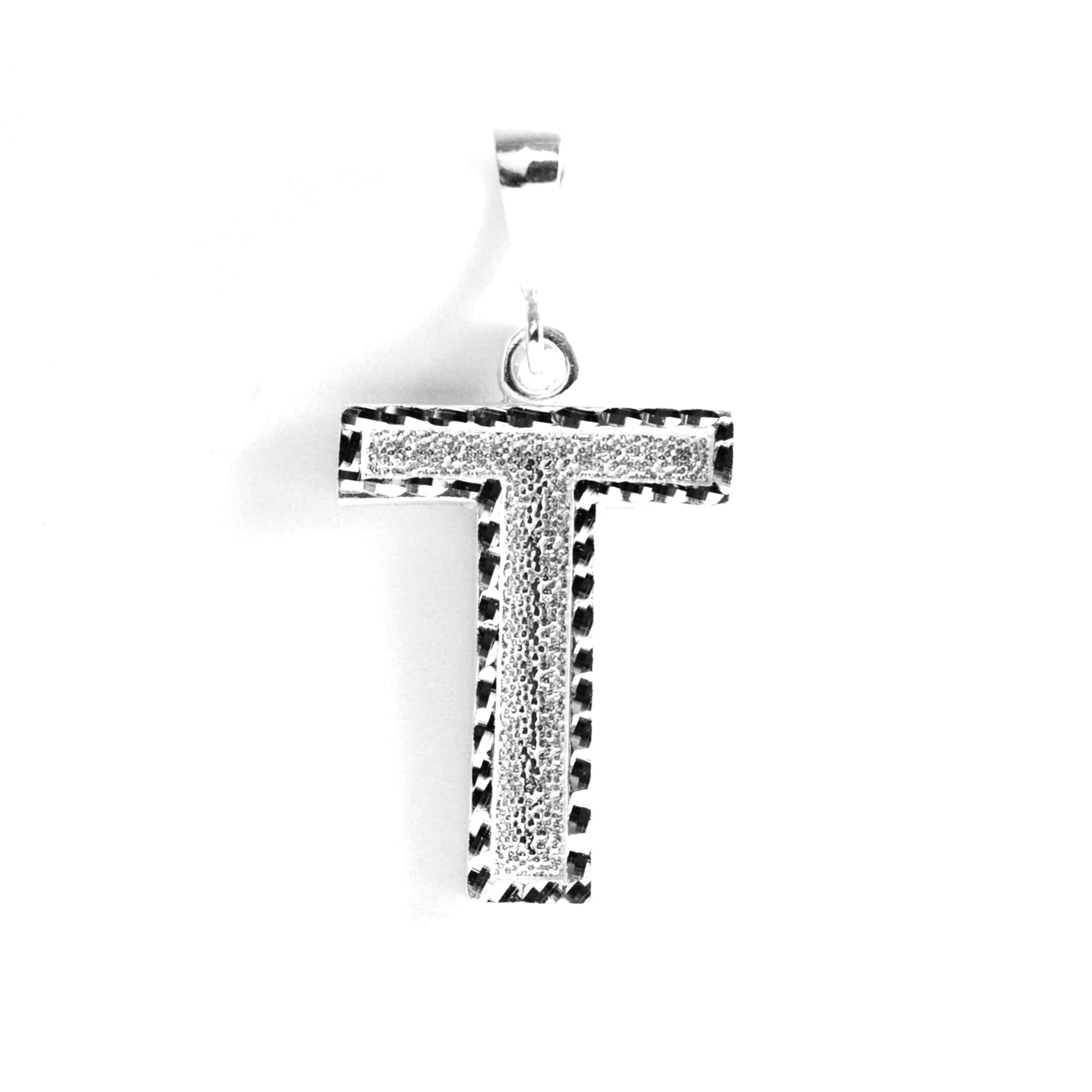 Deidreamers Personalized 1.0 Inch Solid.925 Sterling Silver Initial A-Z Charm