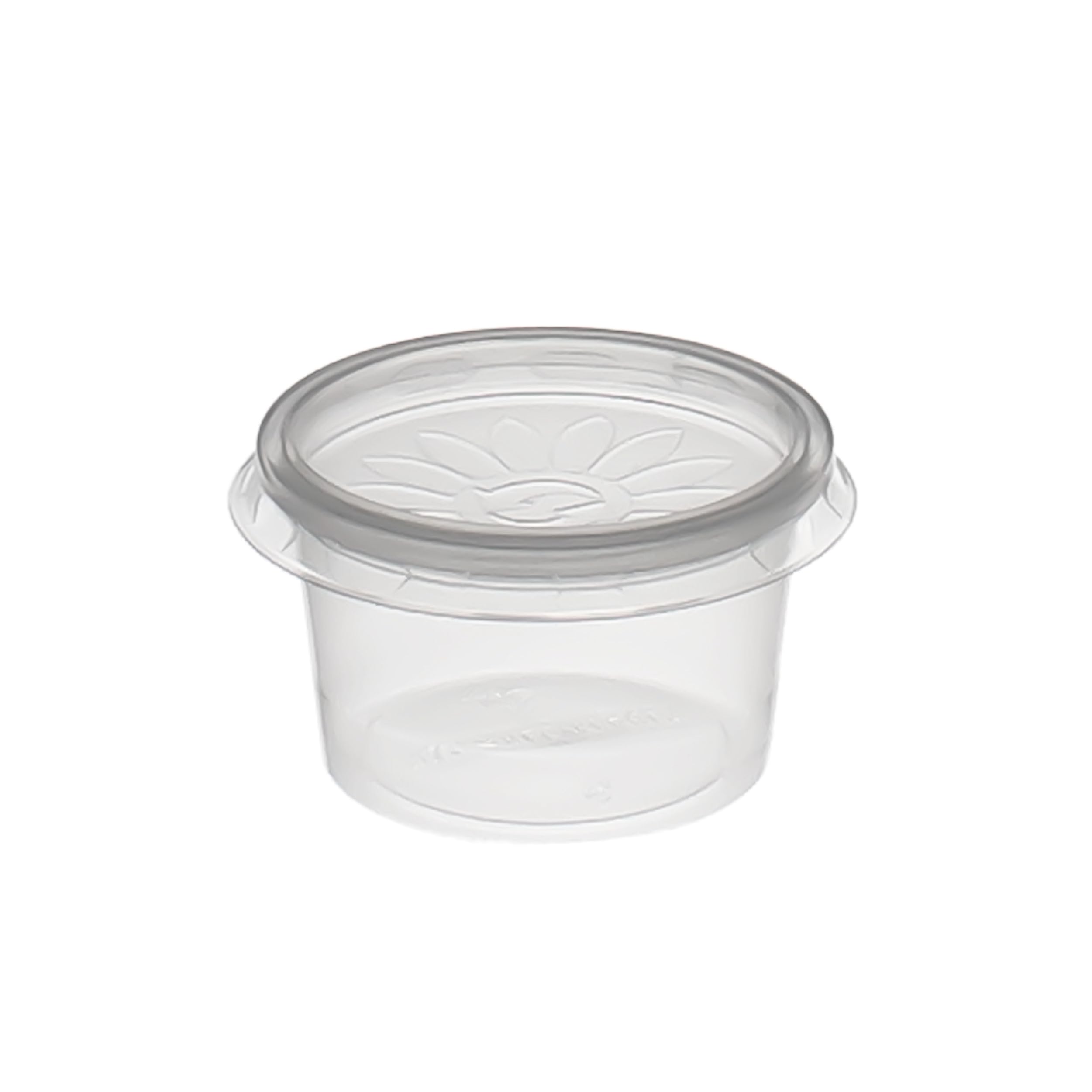 500 Stück Dressingbox (Saucecup) 80 ml Transparent mit Deckel aus Kunststoff Auslaufsicher BPA-frei für Dressings Saucen Dips